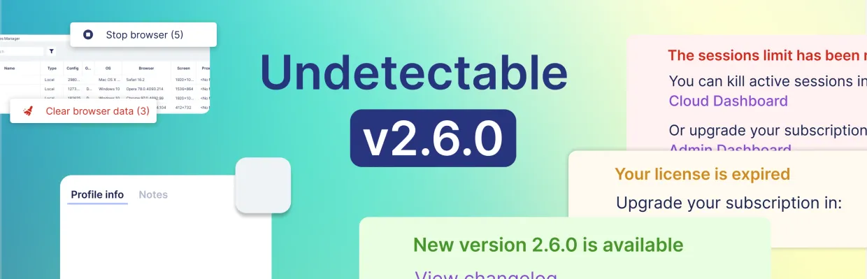 Undetectable Browser Update 2.6.0: Lernen Sie Cookies-Bot kennen und erleben Sie die neue Benutzeroberfläche