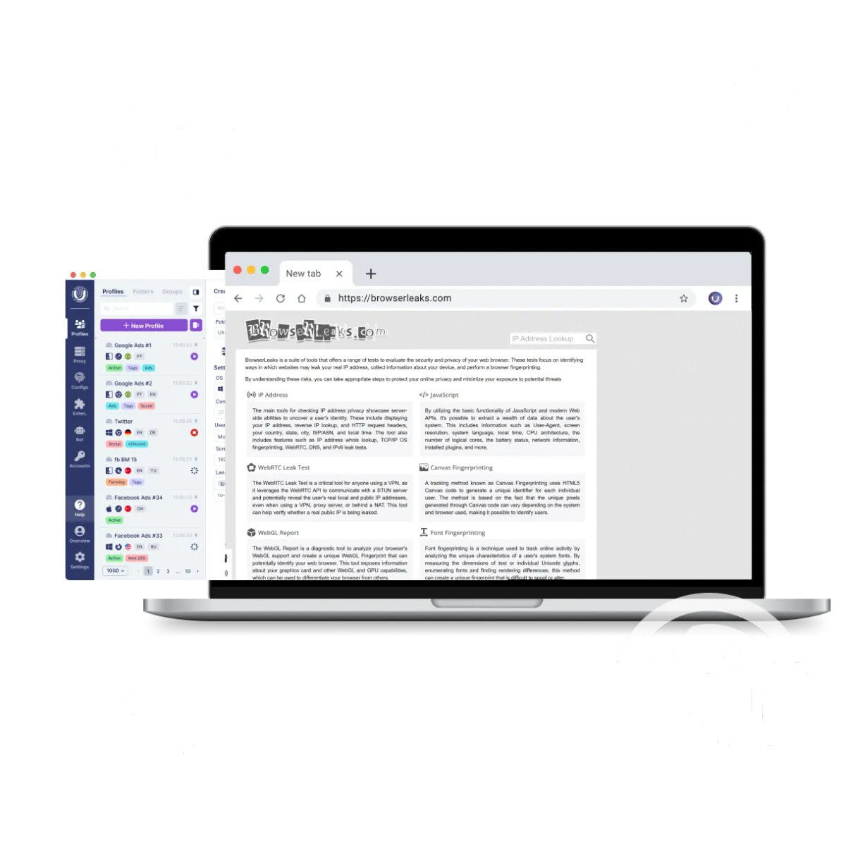 BrowserLeaks.com: проверка анонимности с Undetectable
