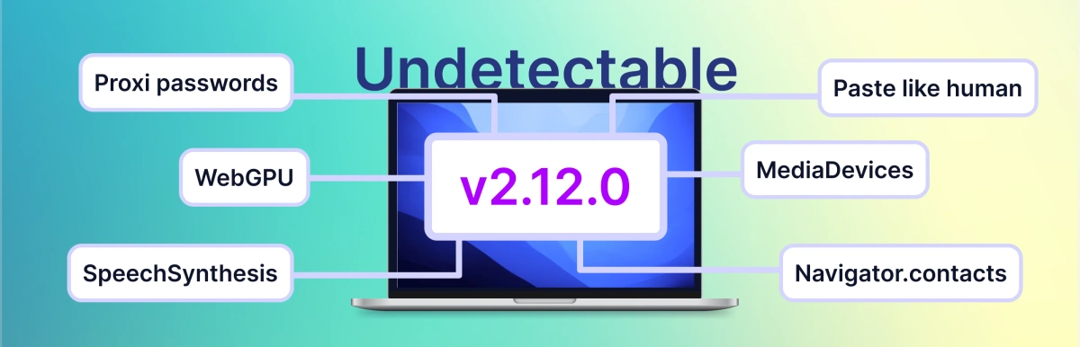 Mejorando huellas y comodidad: Actualización del navegador Undetectable 2.12